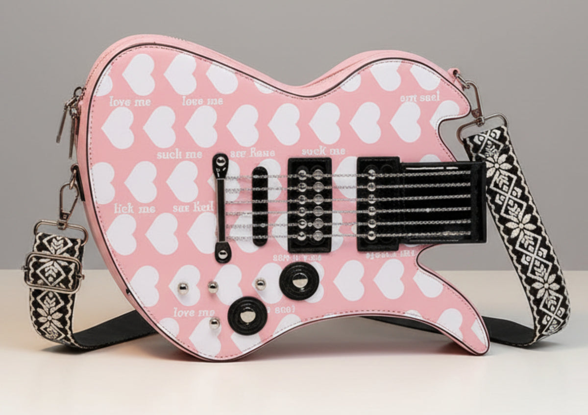 Guitar-Shape Crossbody Bag