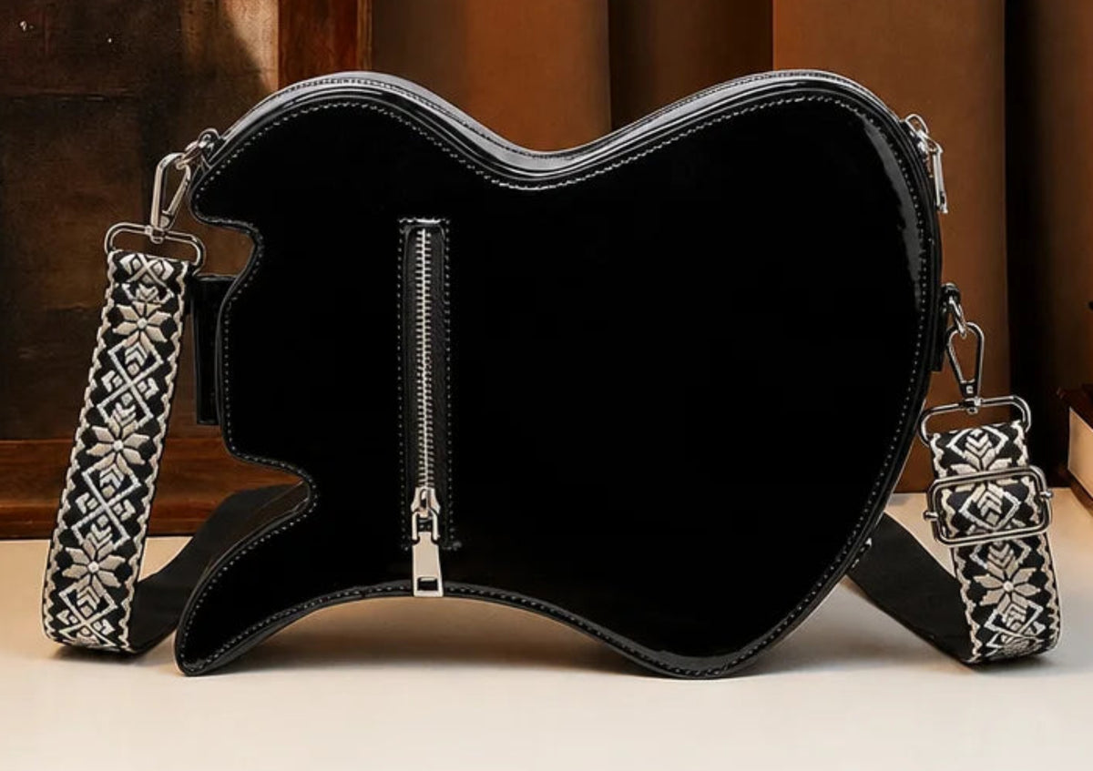 Guitar-Shape Crossbody Bag