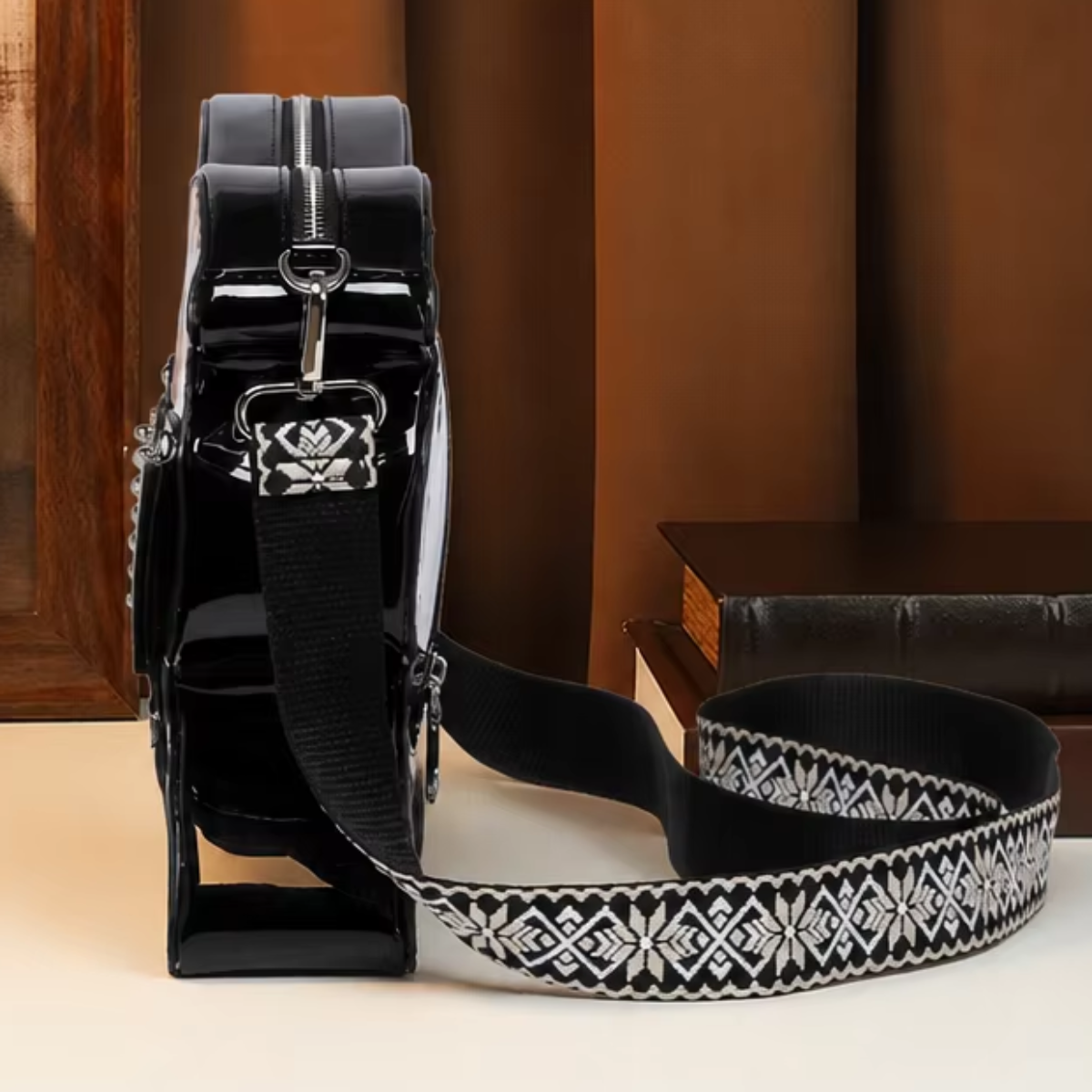 Guitar-Shape Crossbody Bag