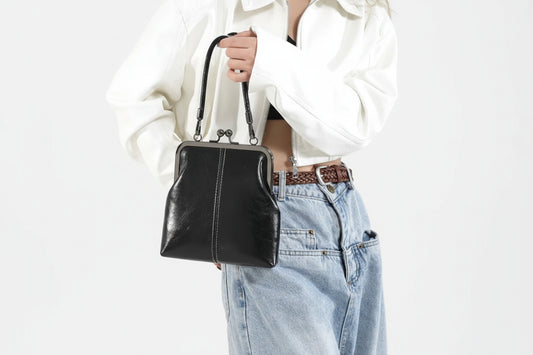 Kiss Lock Crossbody Bag