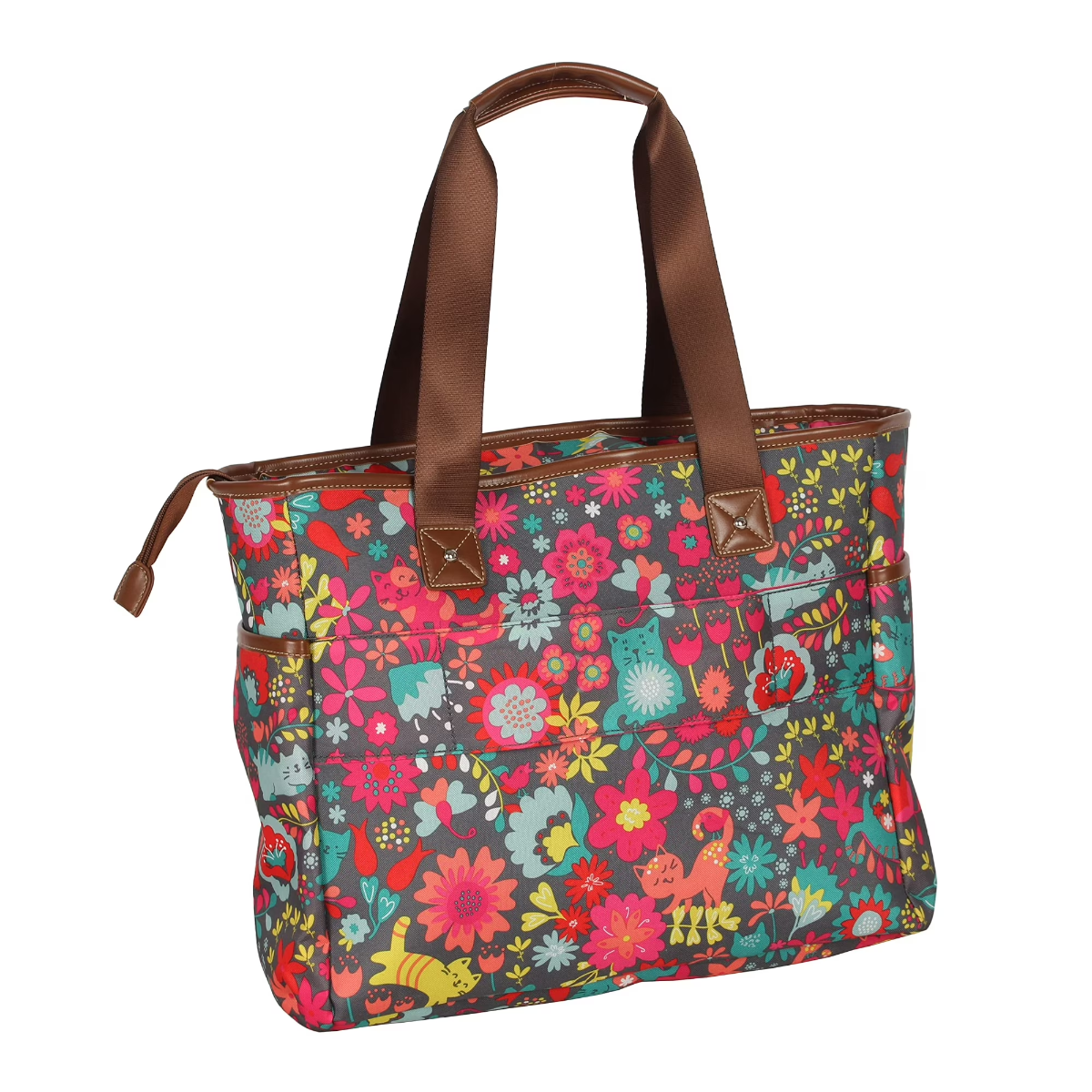 Large Capacity Tote Bag Satchel Shoulder Bag - Lily Bloom