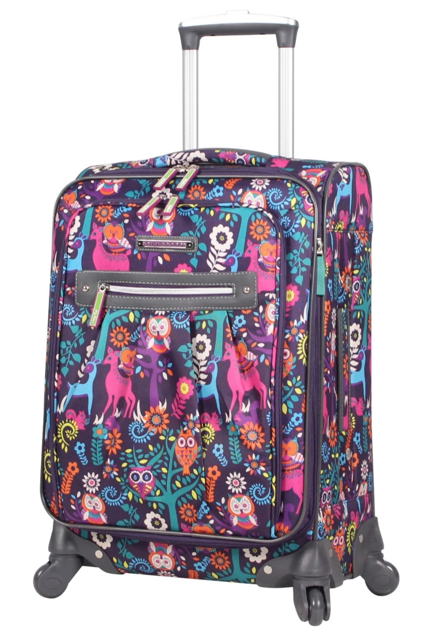 Lily Bloom Luggage Carry On Expandable Design Pattern Suitcase With Spinner Wheels 20in - Lily Bloom