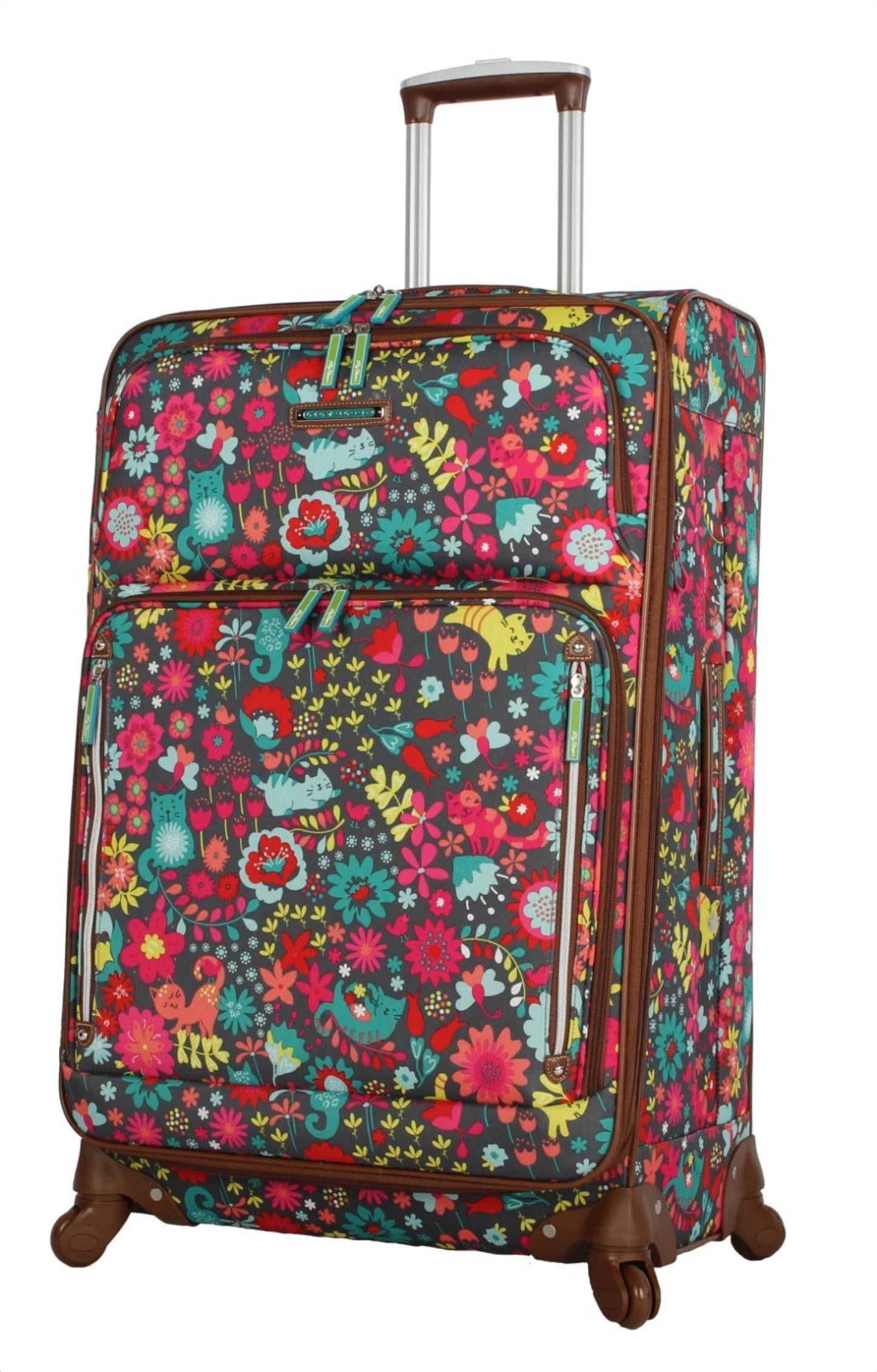 Lily Bloom Luggage Carry On Expandable Design Pattern Suitcase With Spinner Wheels 20in - Lily Bloom