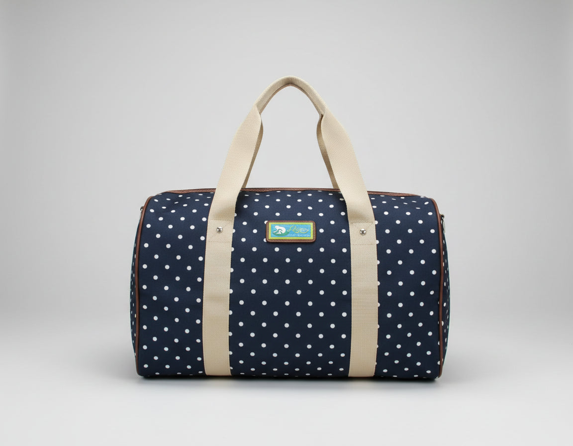 Lily Bloom Polka Dot Weekender Travel Carry - on Bag Duffel - Lily Bloom