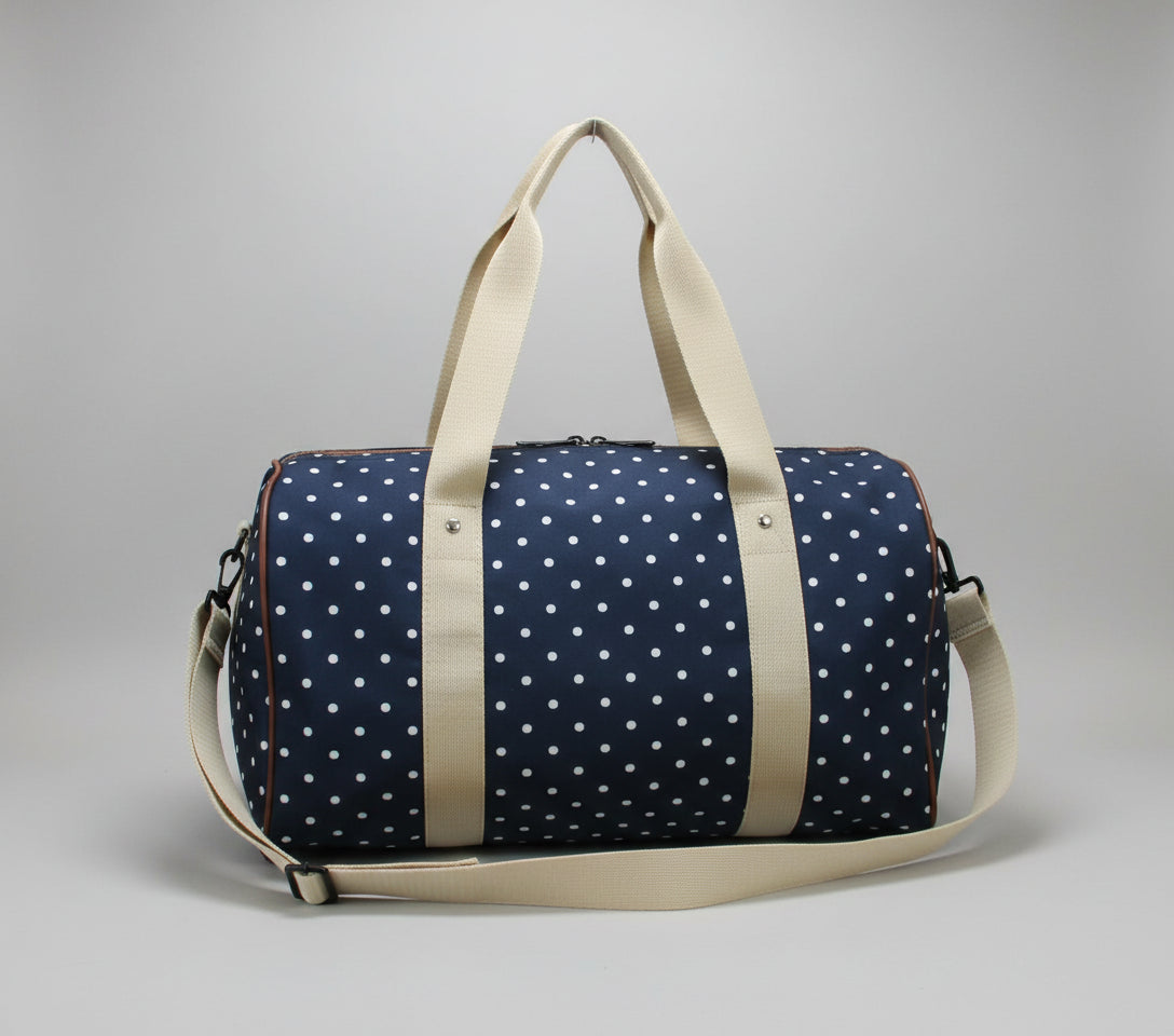 Lily Bloom Polka Dot Weekender Travel Carry - on Bag Duffel - Lily Bloom