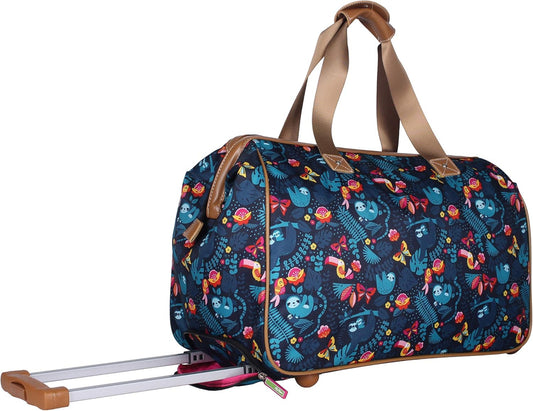 Luggage Designer Pattern Suitcase Wheeled Duffel Carry On Bag 22 in