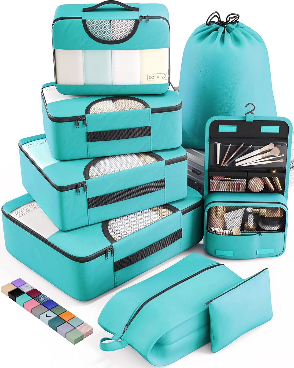 Luggage Organizer Bags 8 pcs Set | Lily Bloom