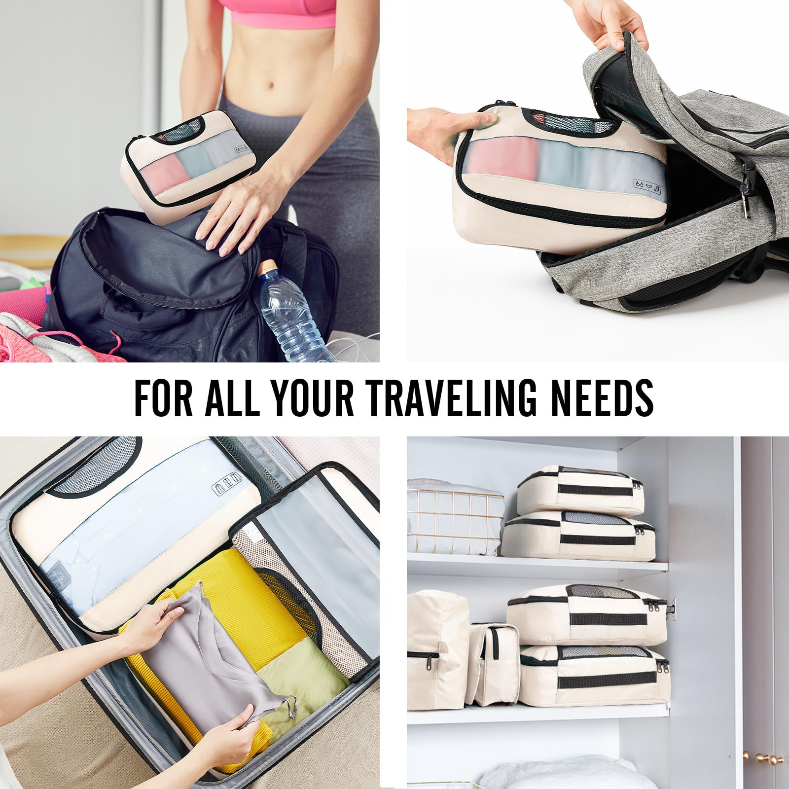 Luggage Organizer Bags 8 pcs Set | Lily Bloom
