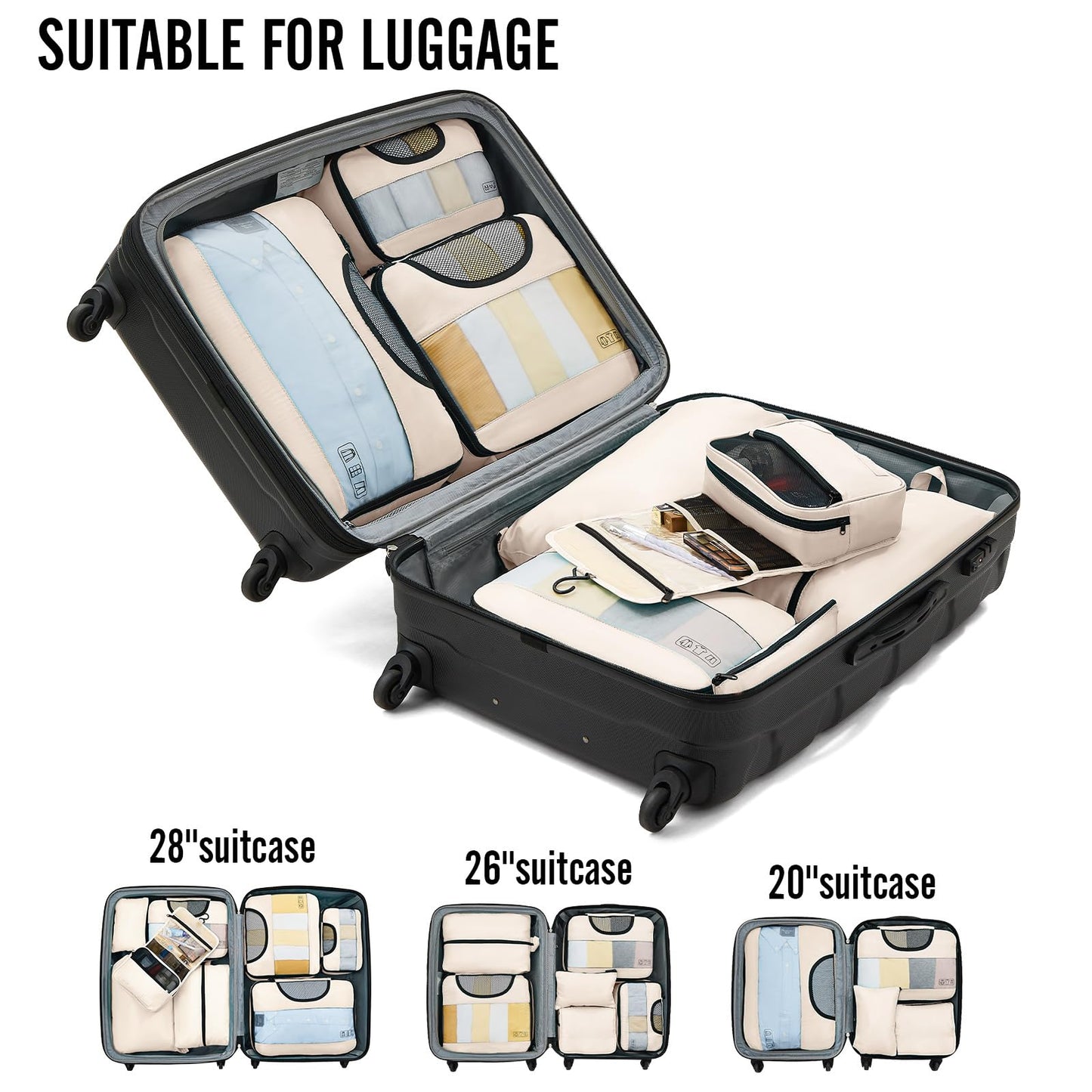 Luggage Organizer Bags 8 pcs Set | Lily Bloom