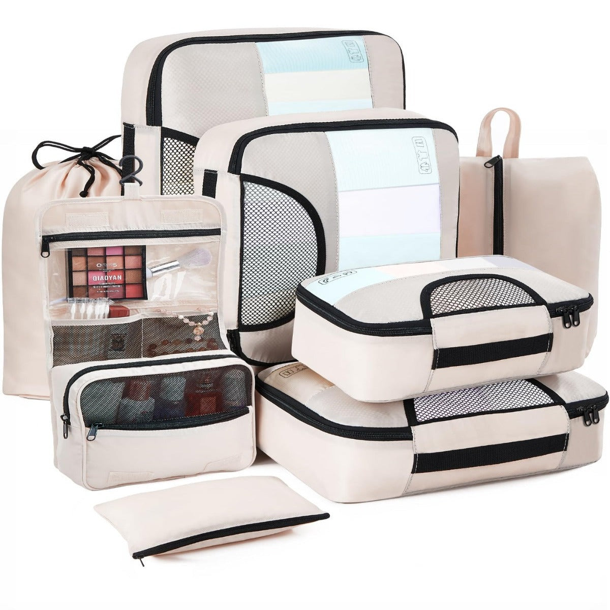 Luggage Organizer Bags 8 pcs Set | Lily Bloom