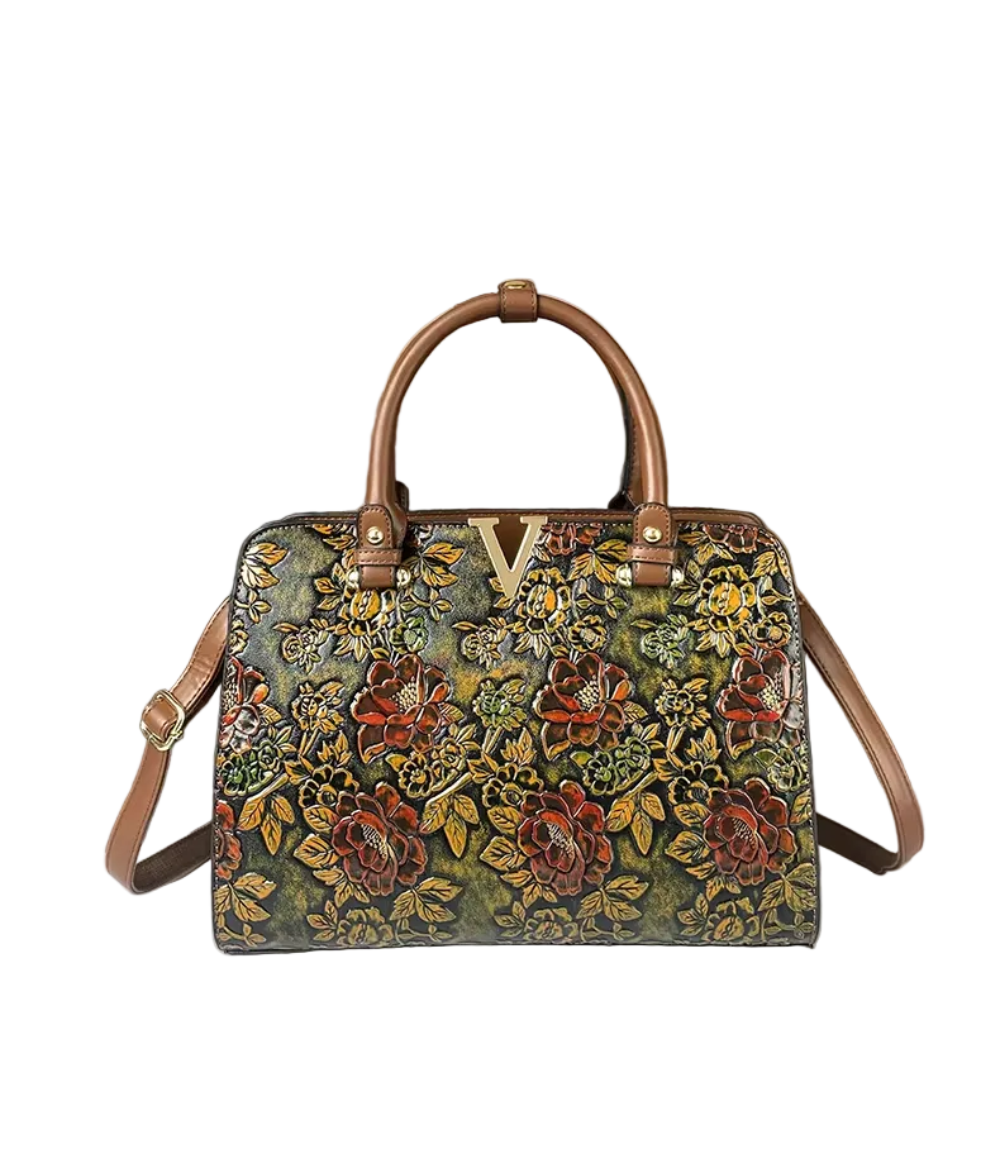 Luxury Vegan Leather Boston Bag