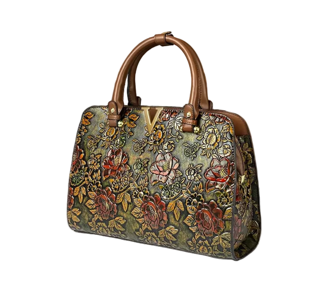 Luxury Vegan Leather Boston Bag