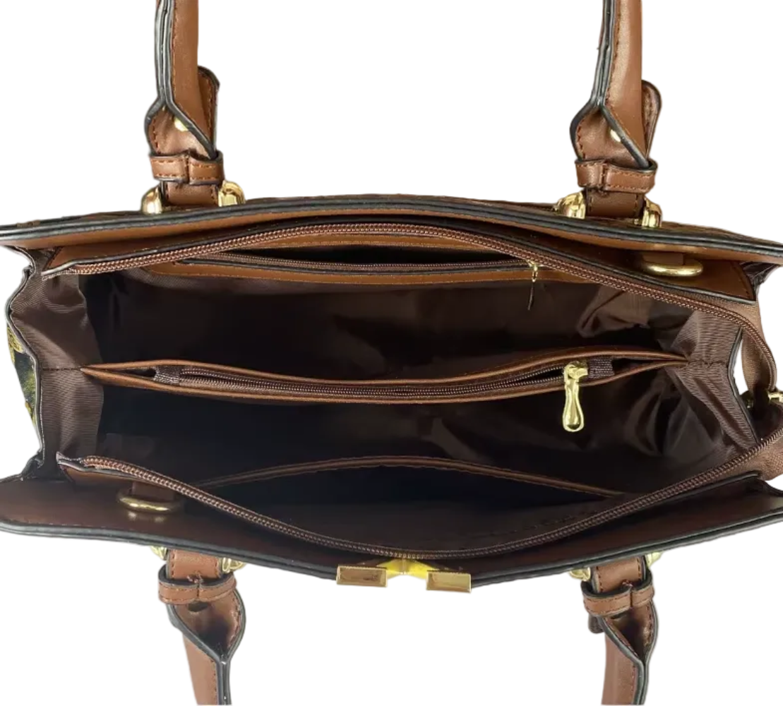 Luxury Vegan Leather Boston Bag