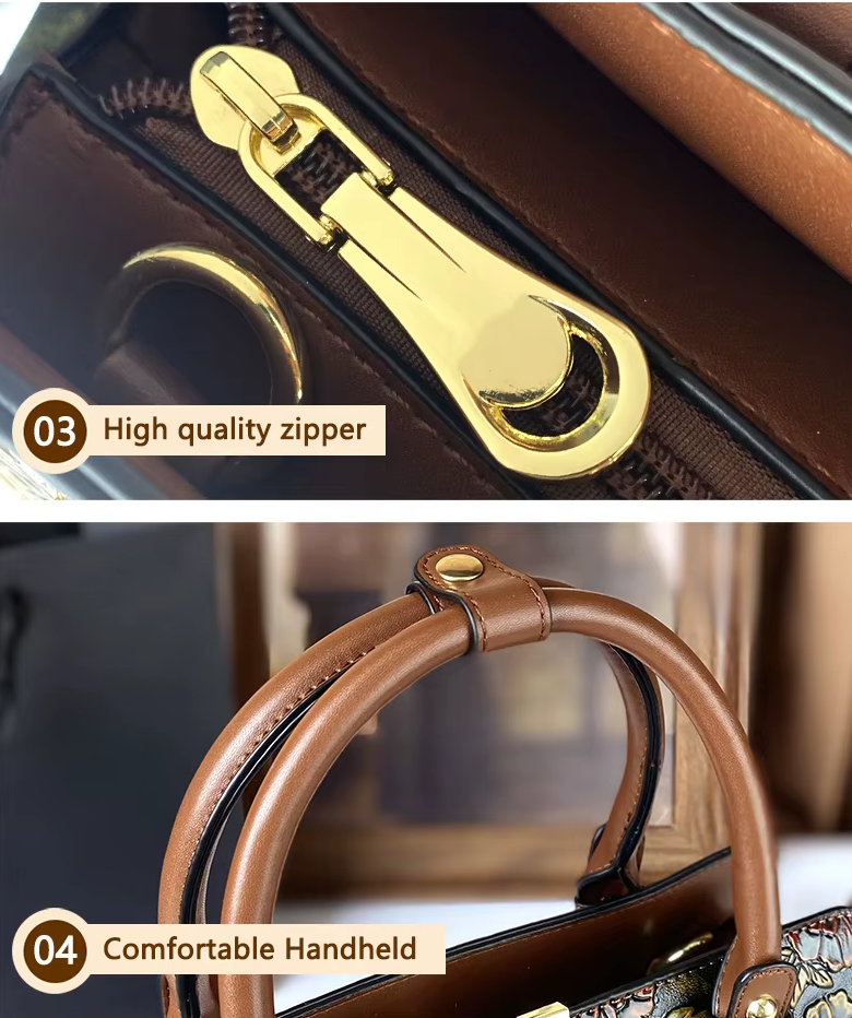 Luxury Vegan Leather Boston Bag