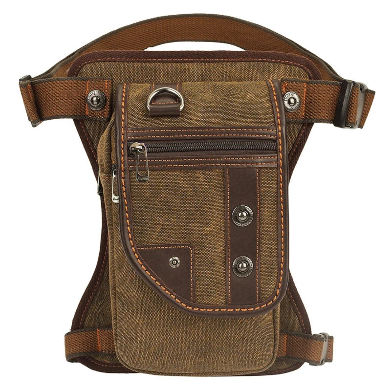 Men's Retro Canvas Crossbody Bag – Tactical Chest & Leg Bag