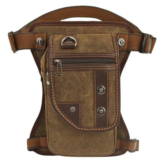 Men's Retro Canvas Crossbody Bag – Tactical Chest & Leg Bag