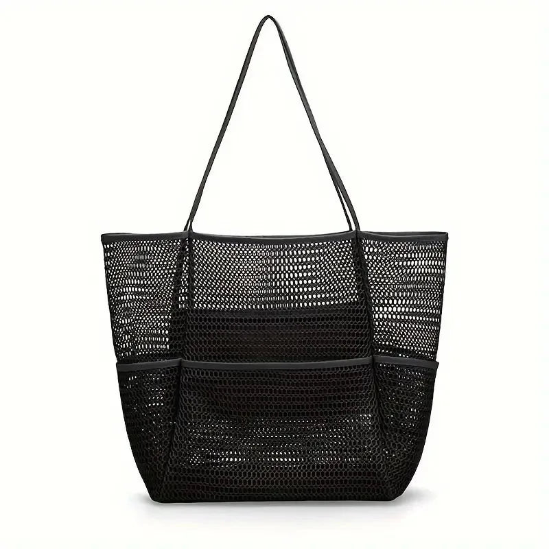 Mesh Beach Bag Swimming Toiletry Storage Tote