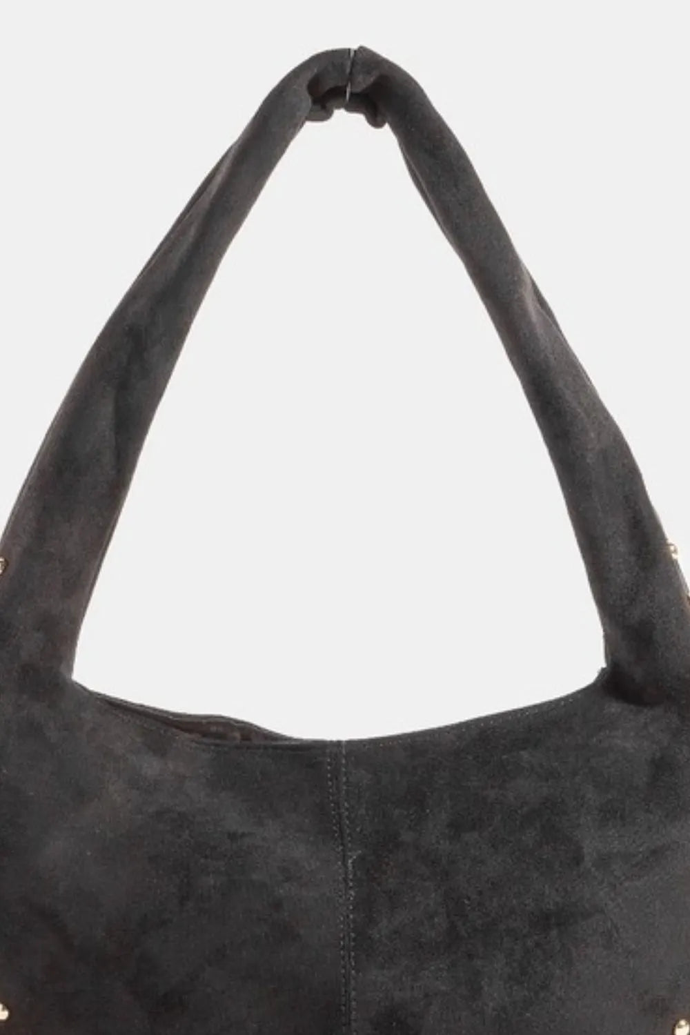 Metallic Studded Suede Hand Bag | Lily Bloom
