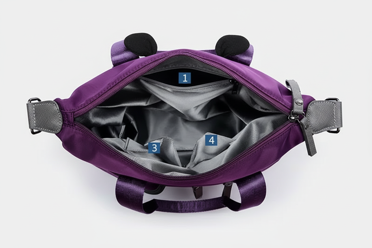 Multifunction Handbag Nylon Crossbody Shoulder Bag | Lily Bloom