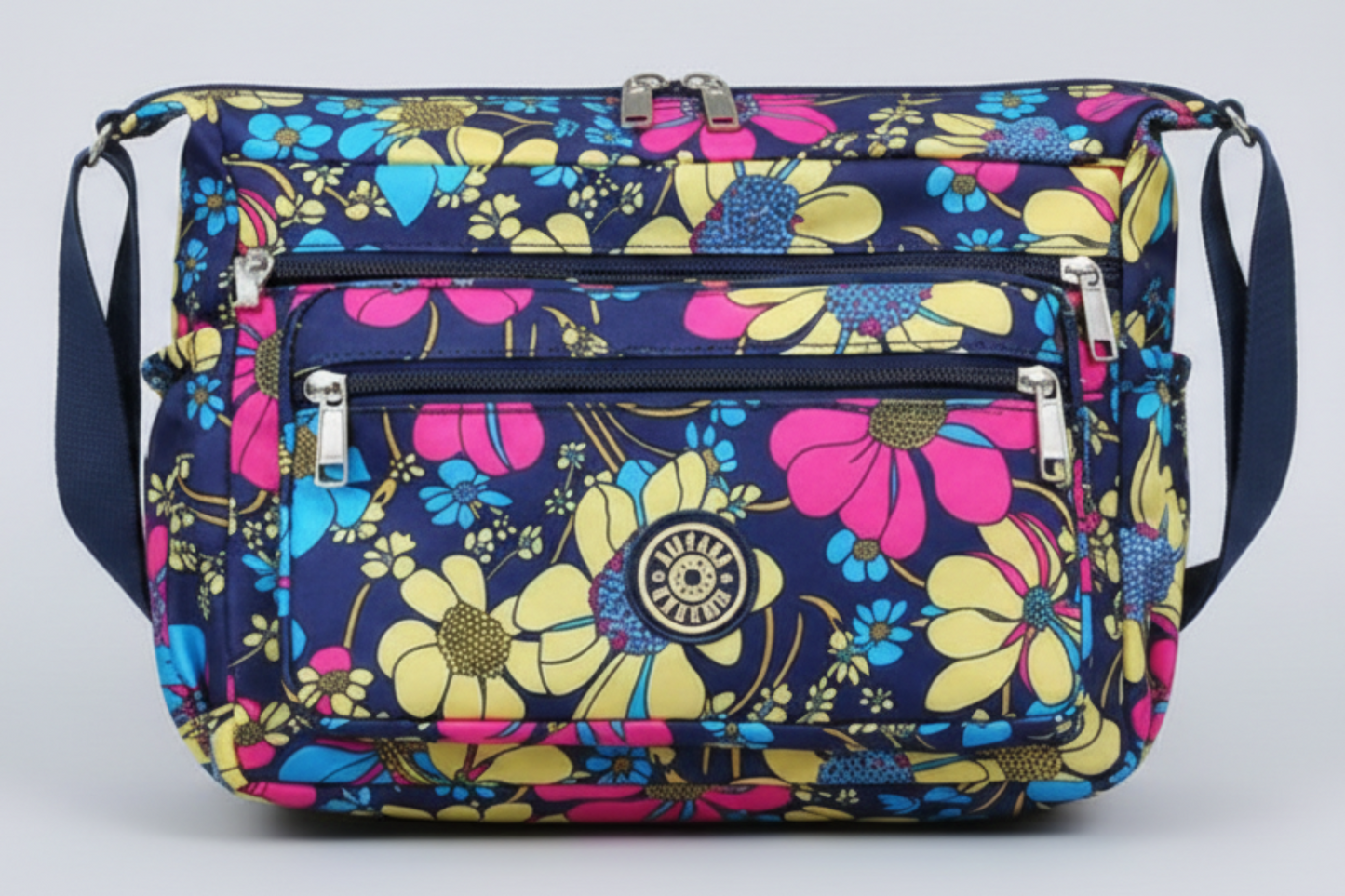 Nylon Flower Dumpling Type Shoulder Crossbody Bag - Lily Bloom