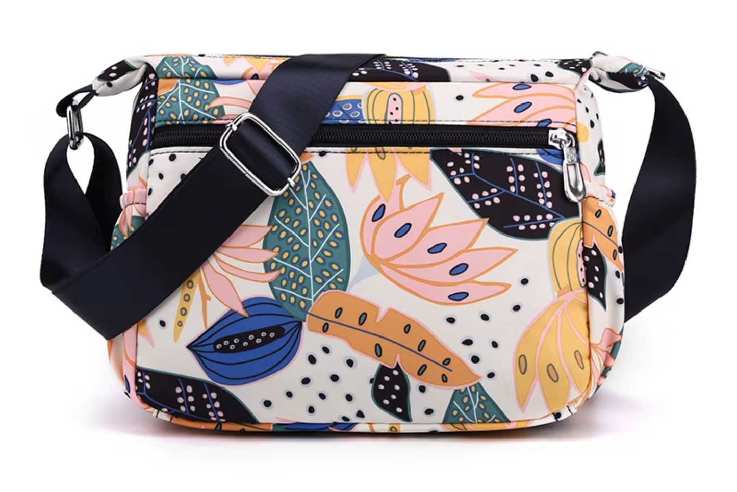 Nylon Flower Dumpling Type Shoulder Crossbody Bag - Lily Bloom
