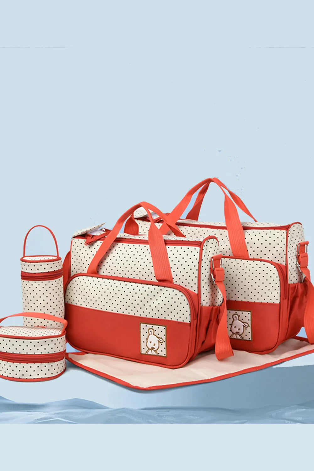 Oxford Cloth Contrast 4 Piece Bag Set | Lily Bloom