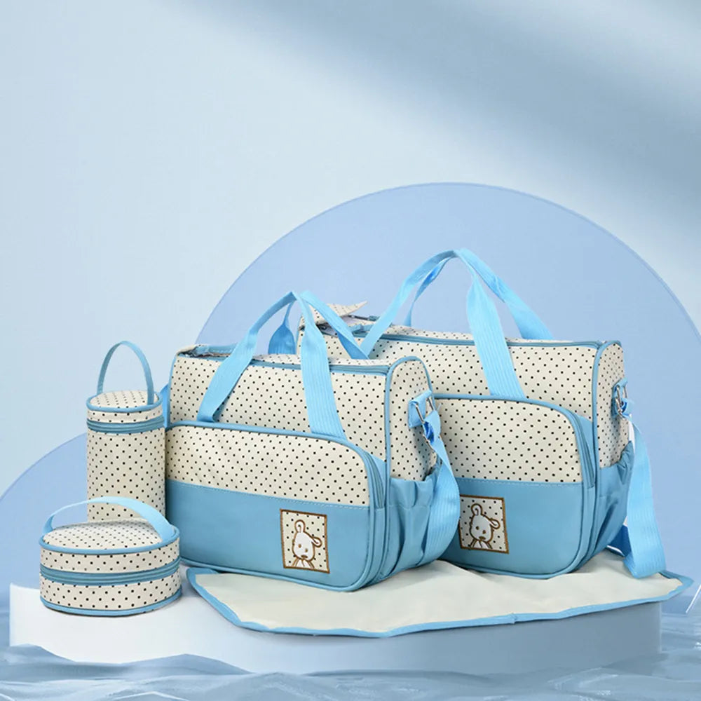 Oxford Cloth Contrast 4 Piece Bag Set | Lily Bloom