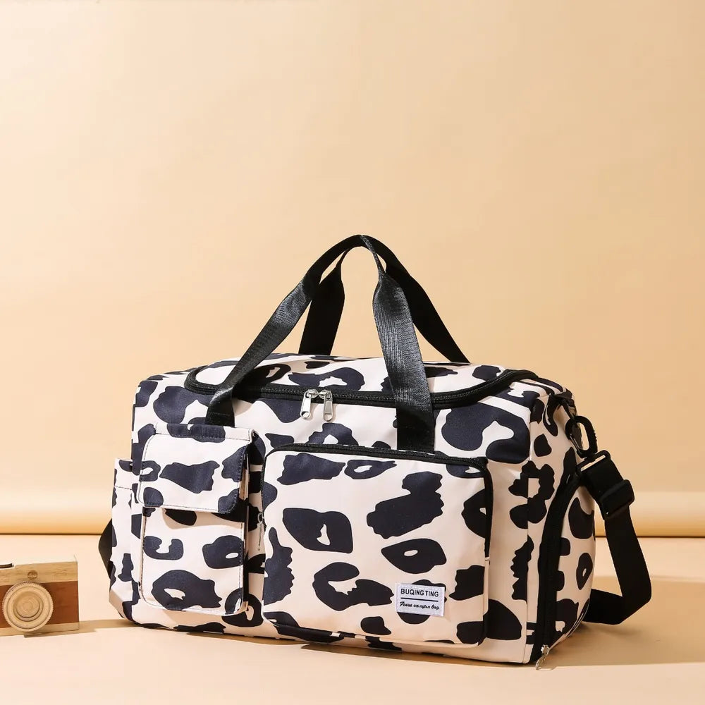 Oxford Cloth Animal Print Travel Bag | Lily Bloom
