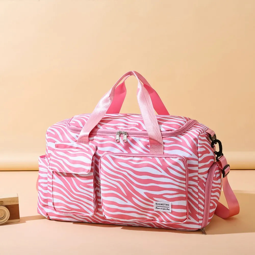 Oxford Cloth Animal Print Travel Bag | Lily Bloom