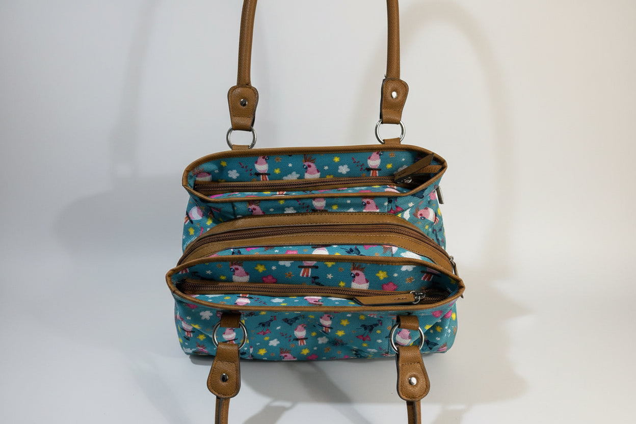 Parrots in Paradise Multi Pocket Purse