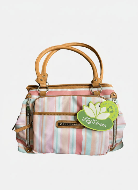 Pastel Stripe Multi Pocket Purse
