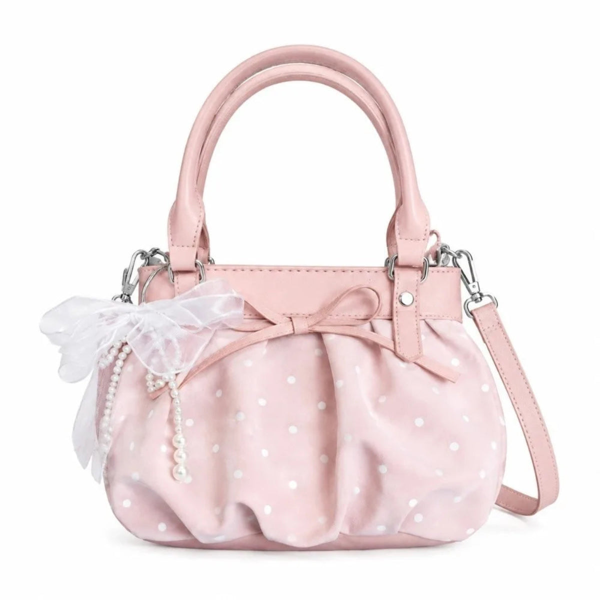 Polka Dot Bow Vegan Leather Crossbody