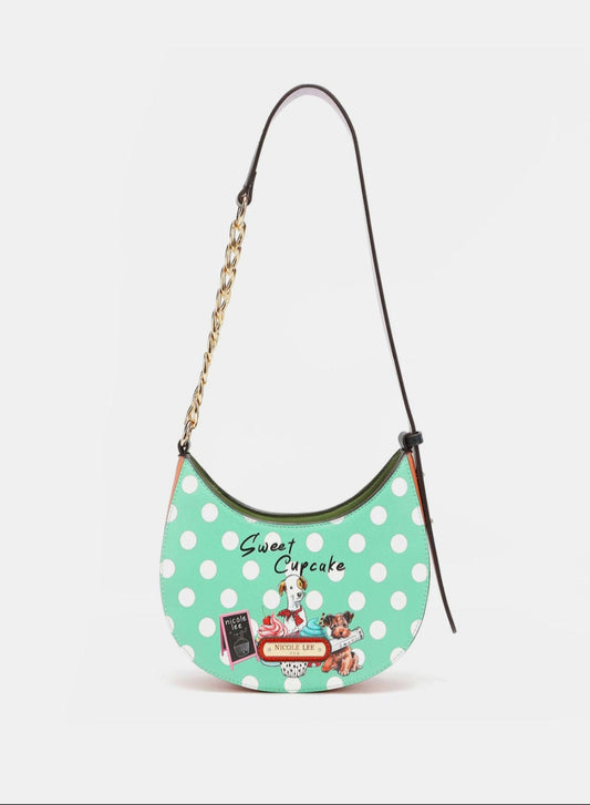Vegan Leather Polka Dot Shoulder Bag - Lily Bloom Store