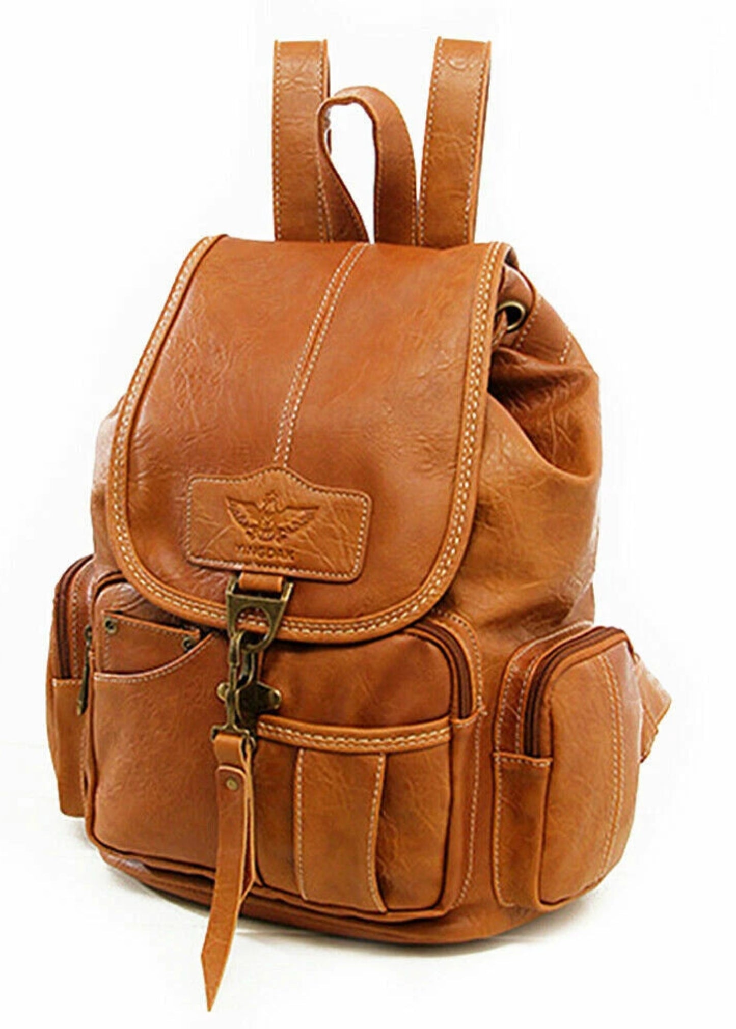 Premium Vegan Leather Backpack Satchel Rucksack Travel Shoulder Bag