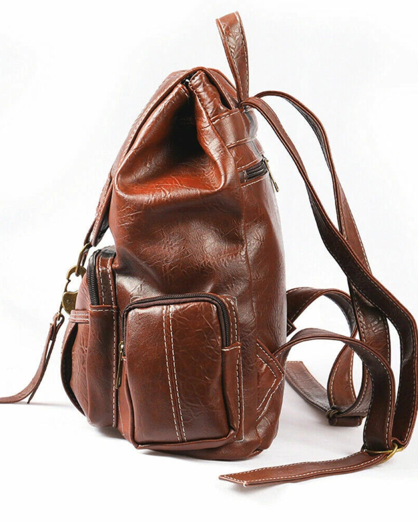 Premium Vegan Leather Backpack Satchel Rucksack Travel Shoulder Bag