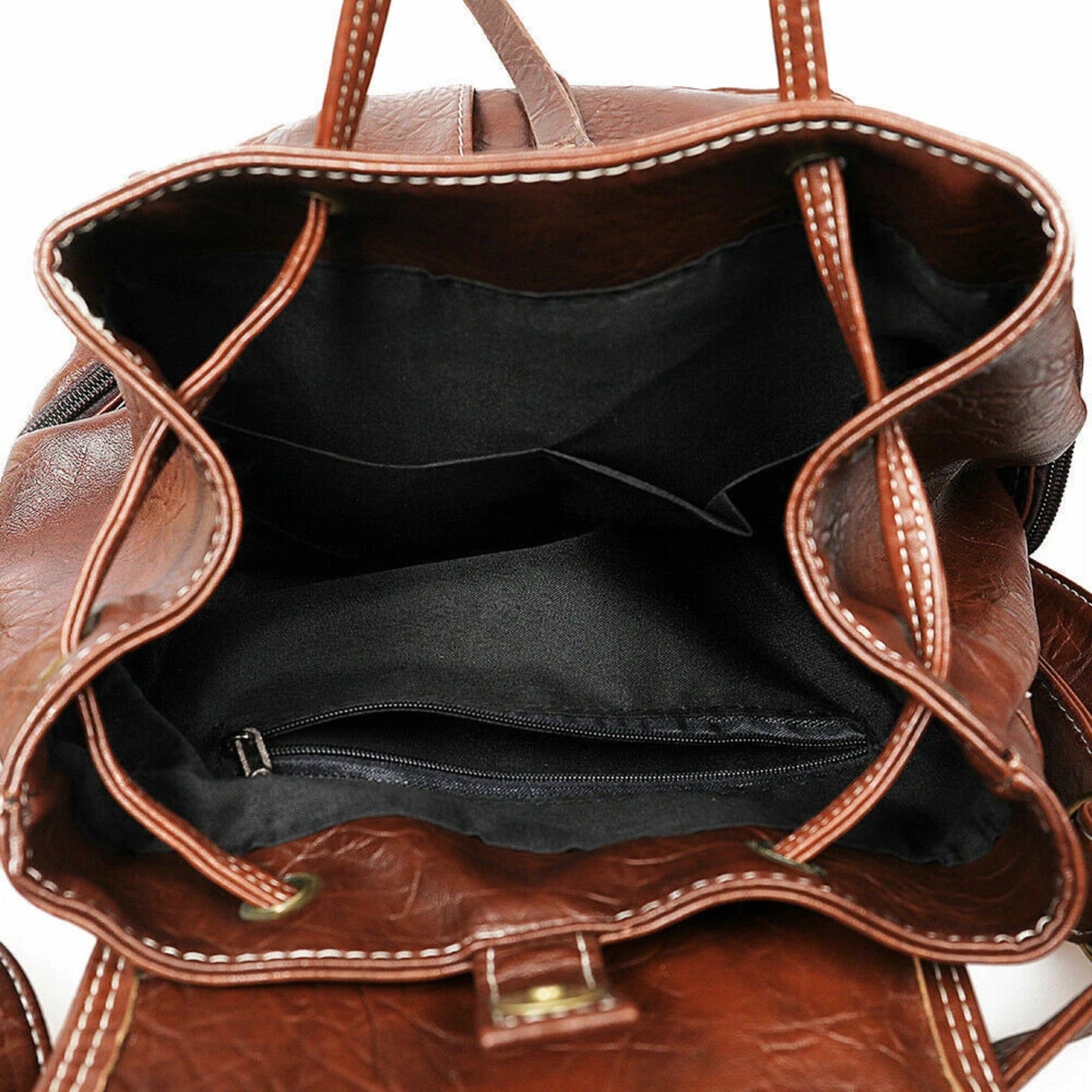 Premium Vegan Leather Backpack Satchel Rucksack Travel Shoulder Bag