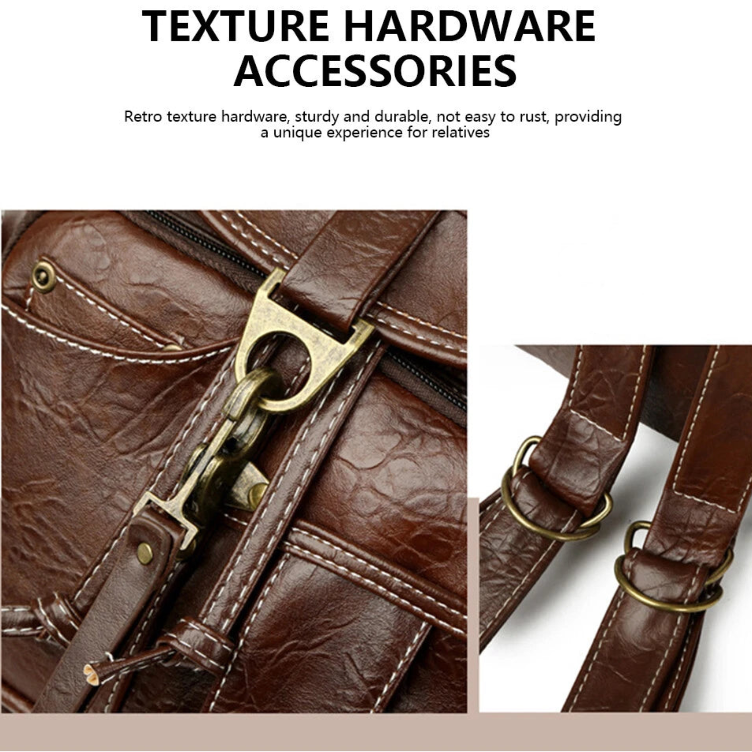 Premium Vegan Leather Backpack Satchel Rucksack Travel Shoulder Bag