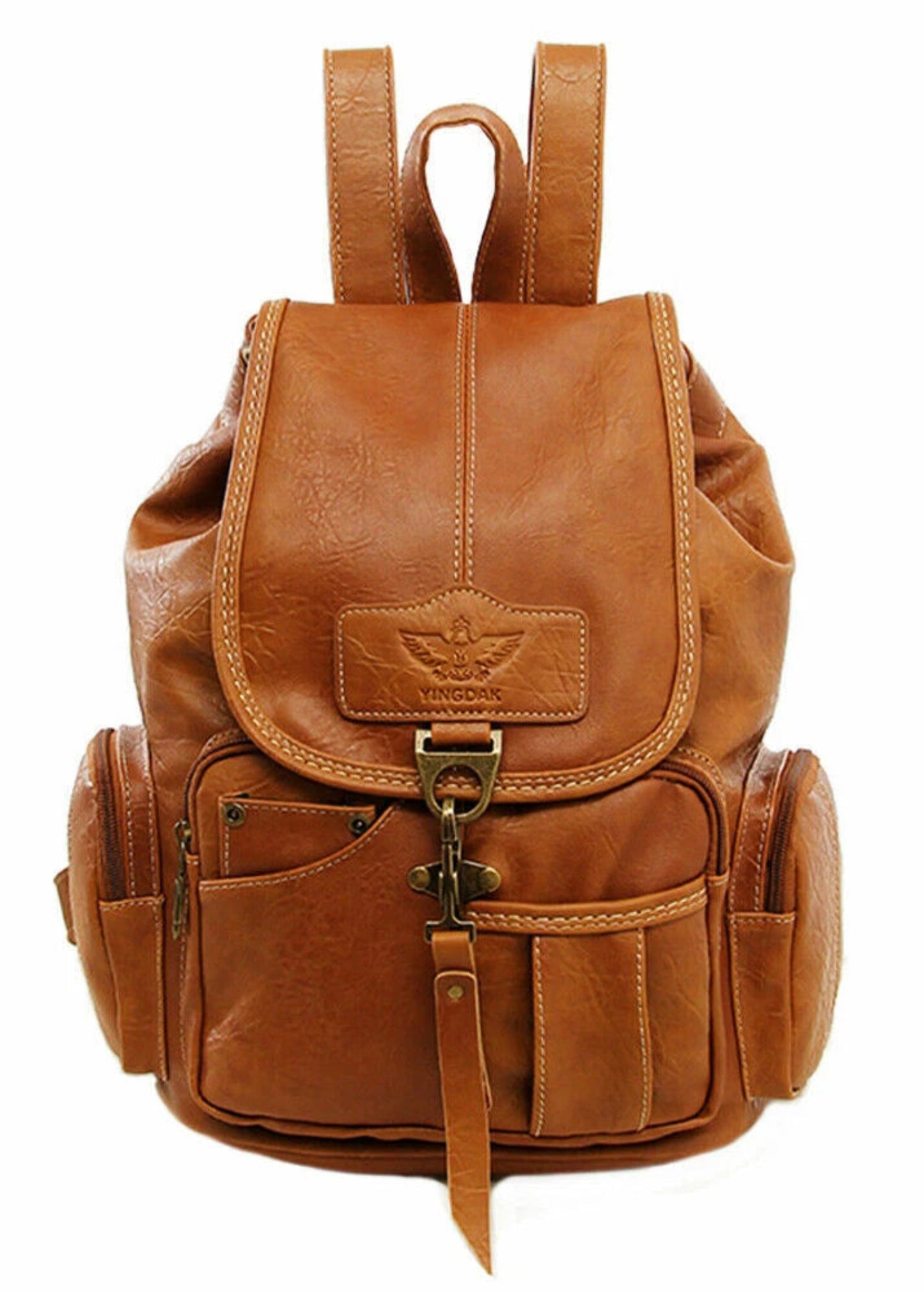 Premium Vegan Leather Backpack Satchel Rucksack Travel Shoulder Bag