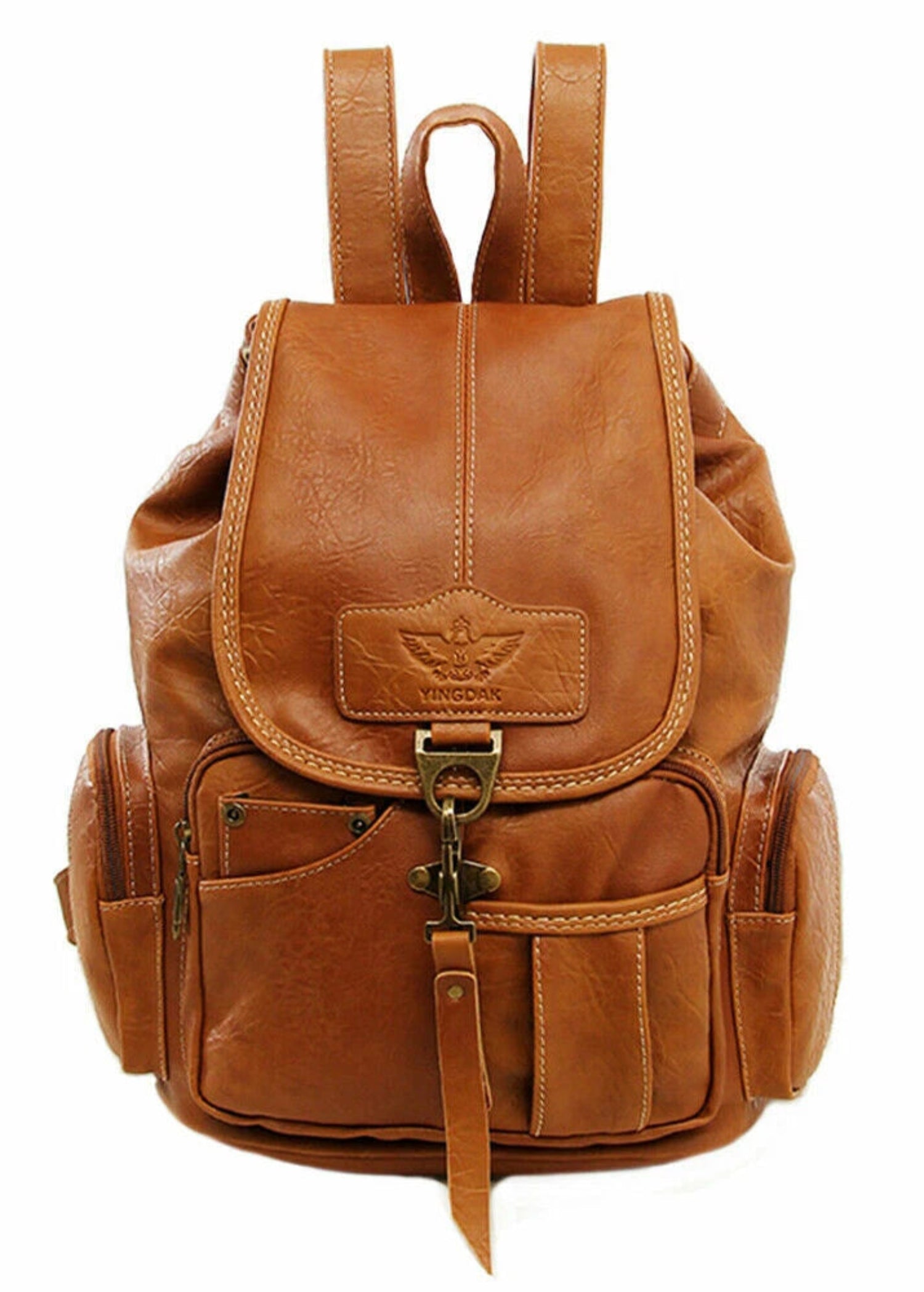 Premium Vegan Leather Backpack Satchel Rucksack Travel Shoulder Bag