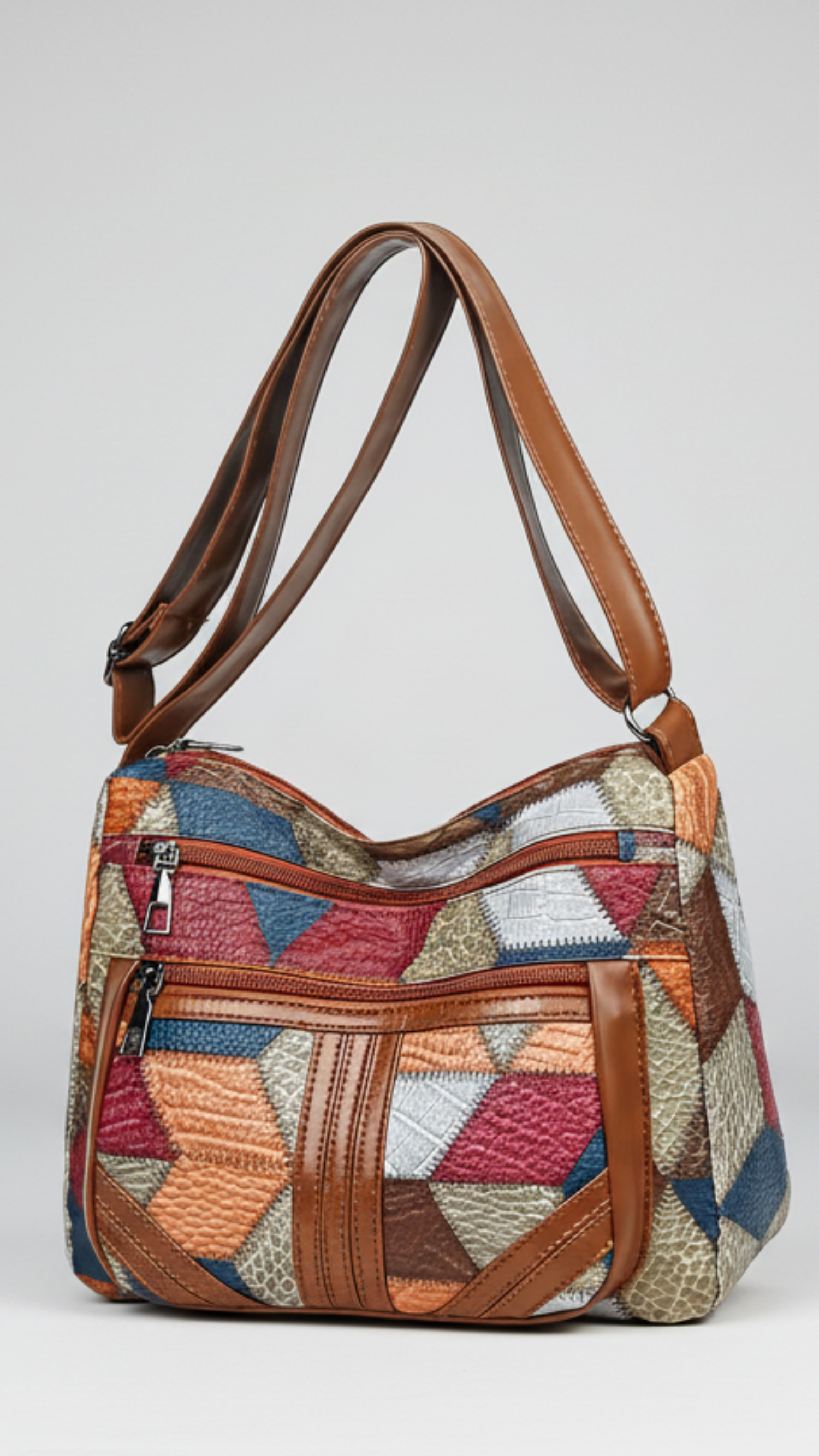 Premium Vegan Leather Handbag: Crossbody Style