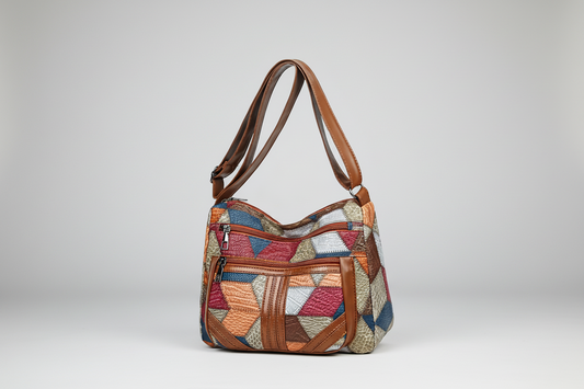 Premium Vegan Leather Handbag: Crossbody Style