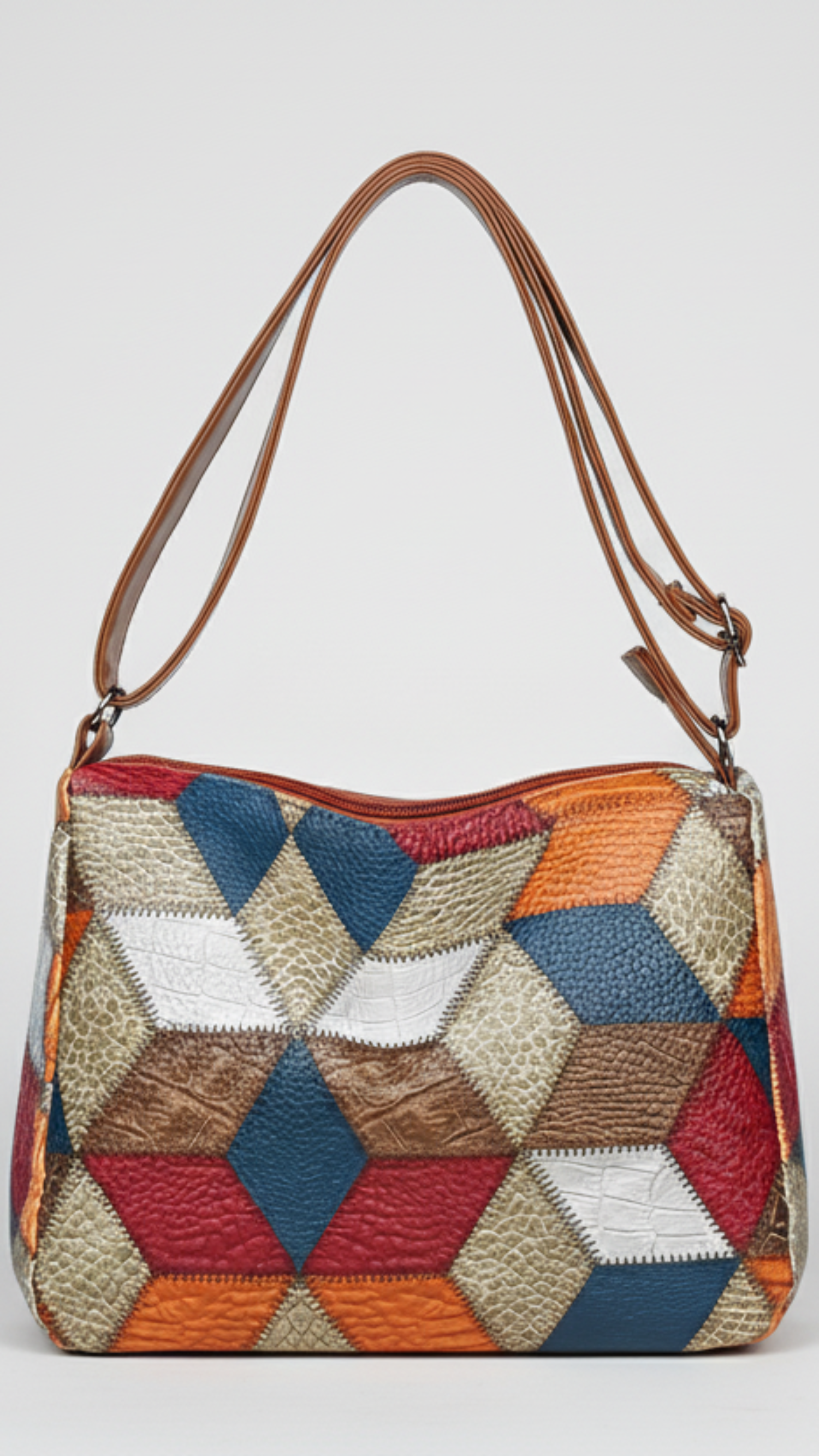 Premium Vegan Leather Handbag: Crossbody Style