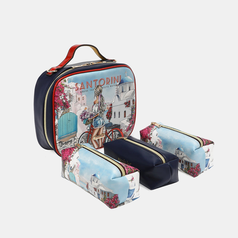 Printed Handbag with Three Pouches | Lily Bloom