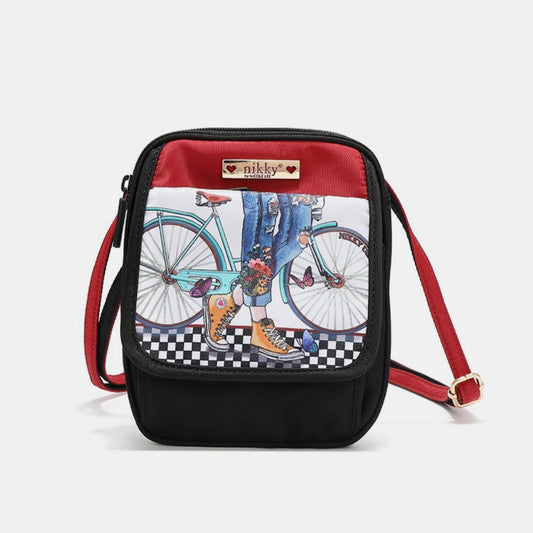 Printed Nylon Crossbody Bag - Lily Bloom