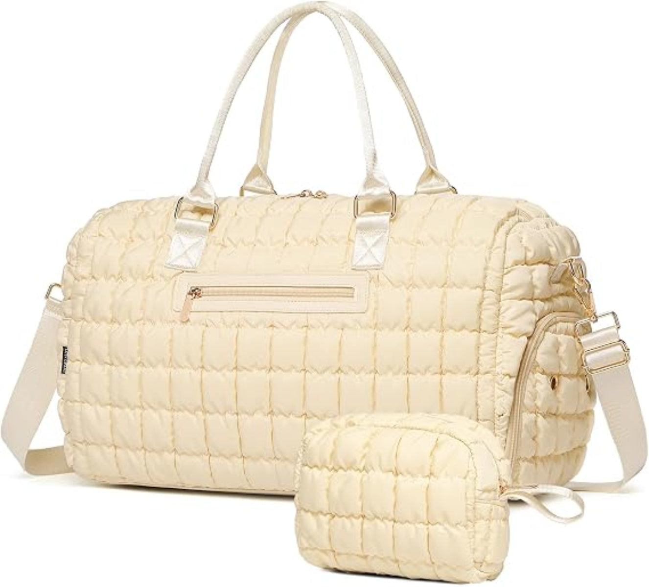 Puffer Quilted Weekender Duffle Bag