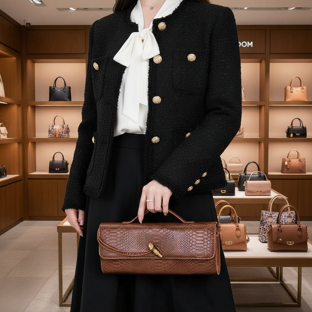 Retro Classic Clutch Shoulder Tote Hand-Bag