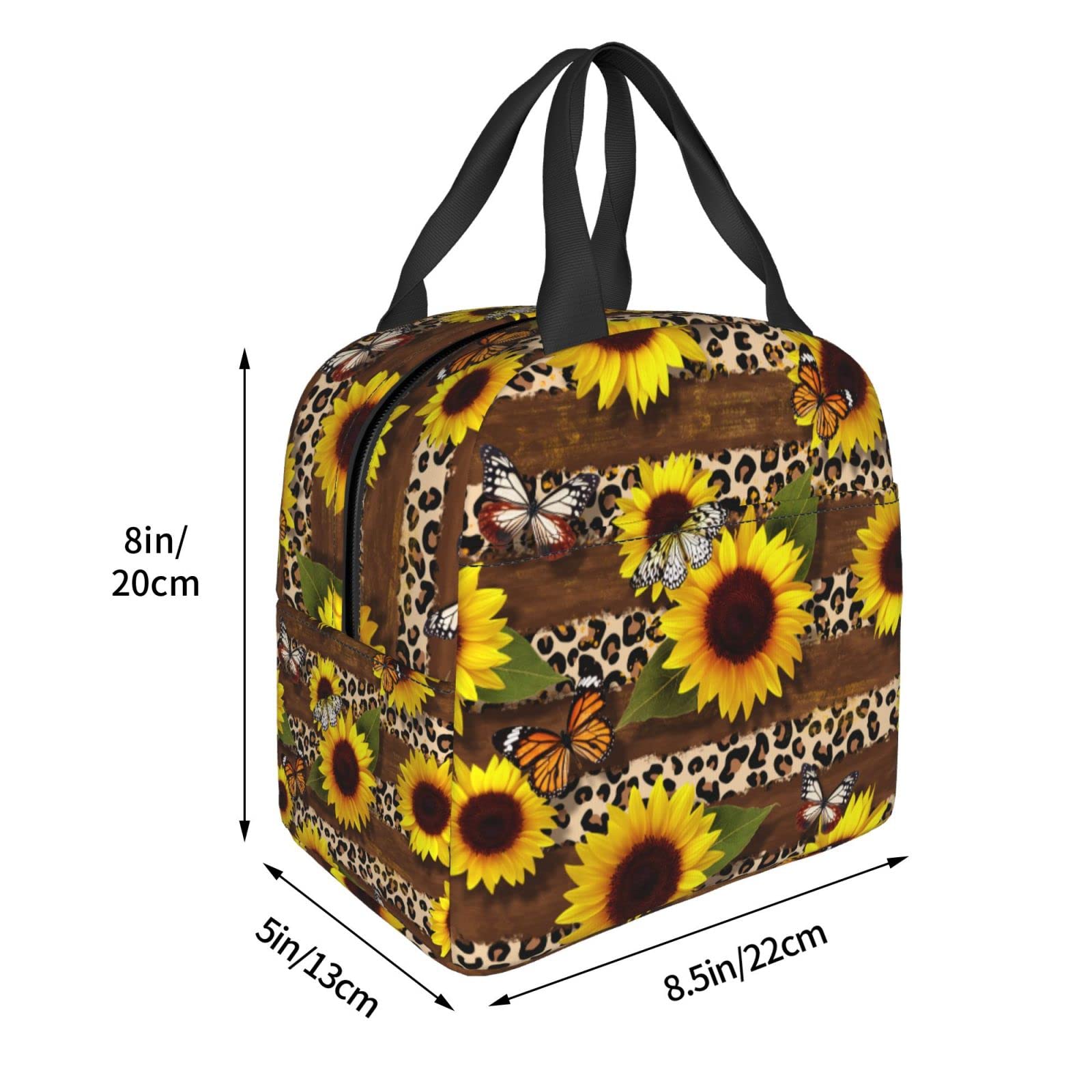 Sunflower Insulated Lunch Box Reusable Lunch Tote for Office Work