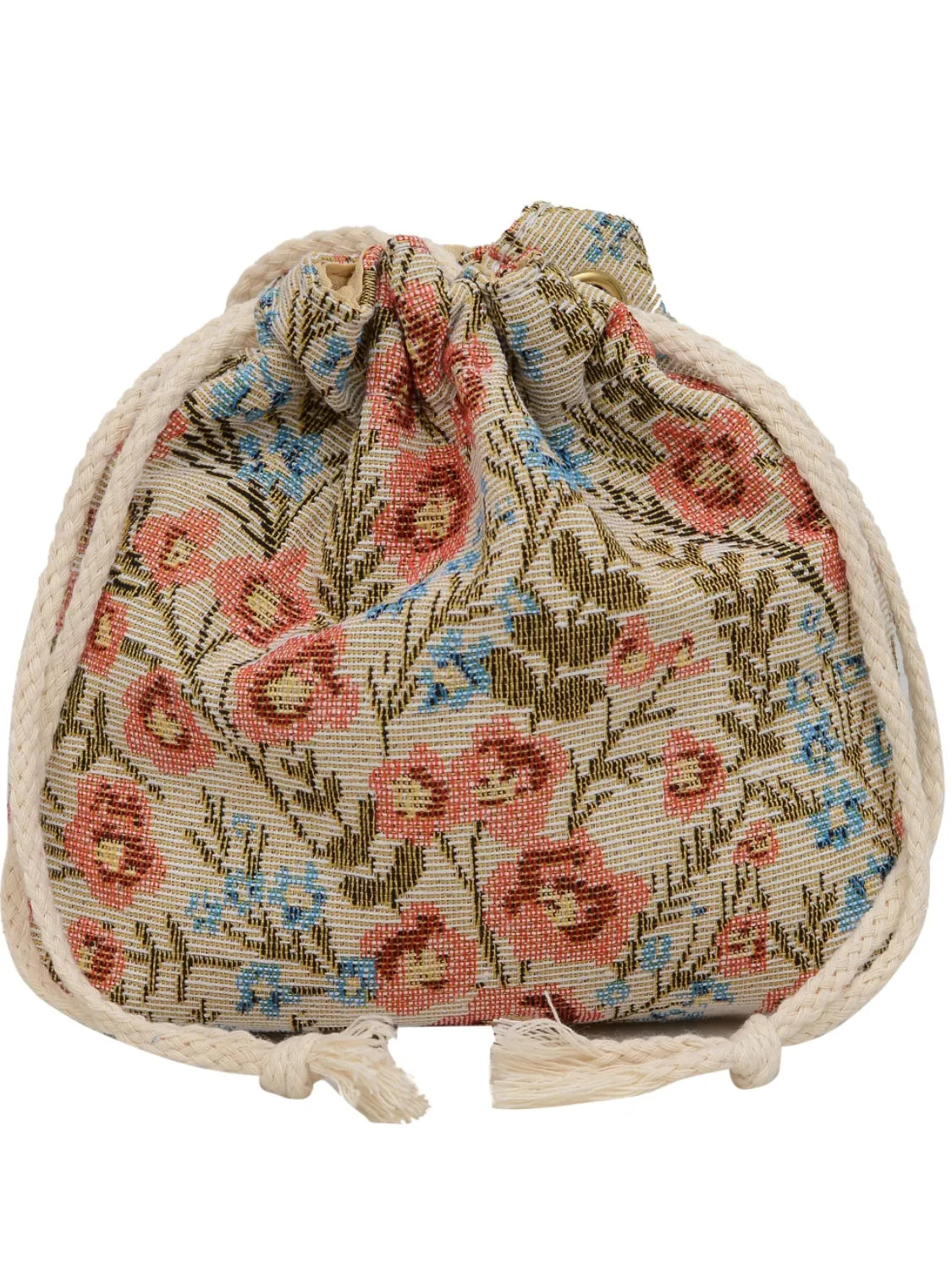 Rope Drawstring Floral Bucket Bag | Lily Bloom