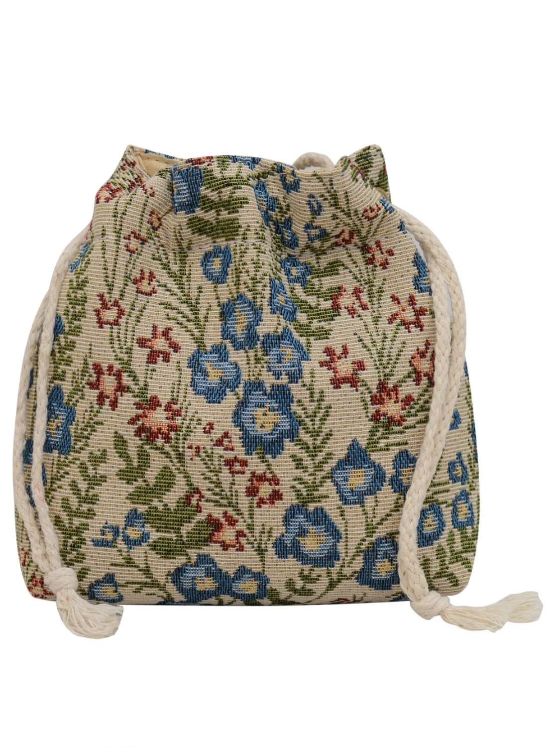 Rope Drawstring Floral Bucket Bag | Lily Bloom