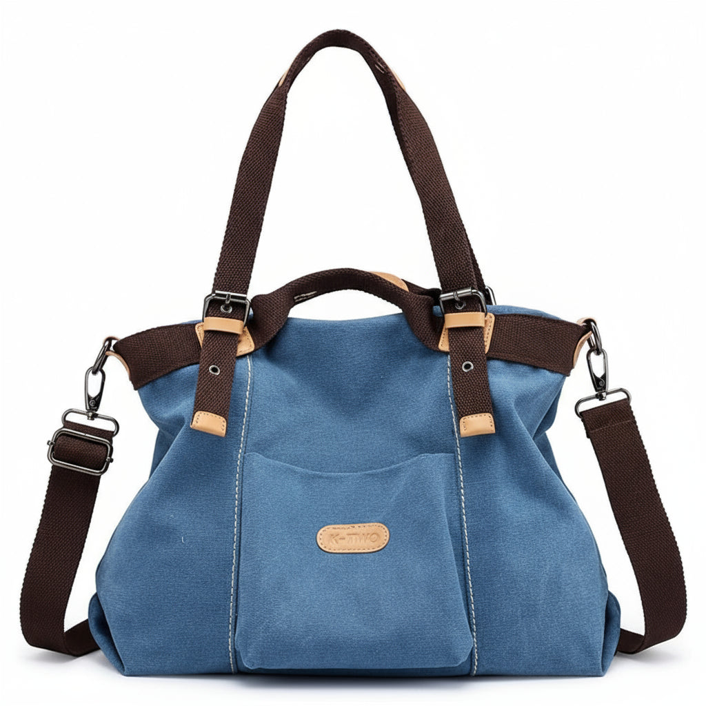 Women Shoulder Hobo Canvas Top Handle Tote Crossbody Handbag - Lily Bloom